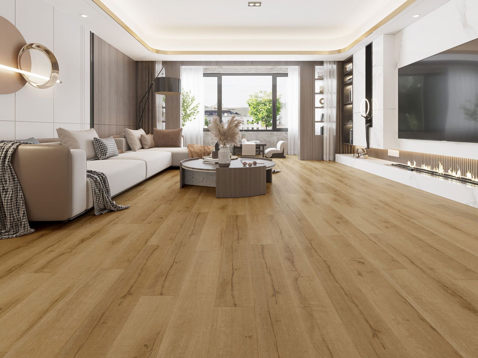 DSFC101 Natural French Oak - Deko Extreme SPC Flooring DSFC101 Natural French Oak SPC Flooring - Deko Extreme, Durable, Waterproof flooring in a Light Oak Finish